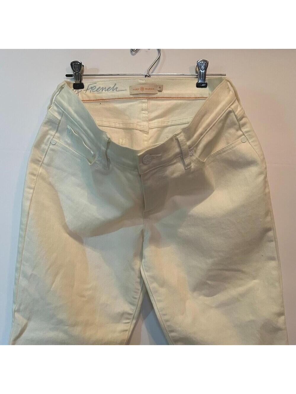 Tory Burch White Pardon My French jeans